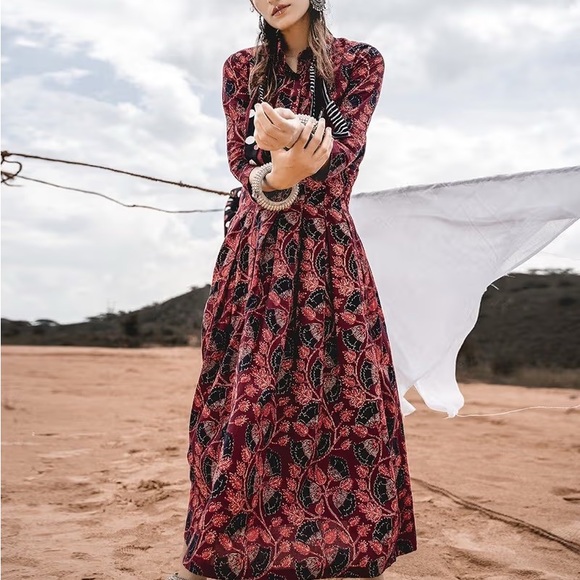 Cotton Hand block printed Dress - Picture 3 of 5